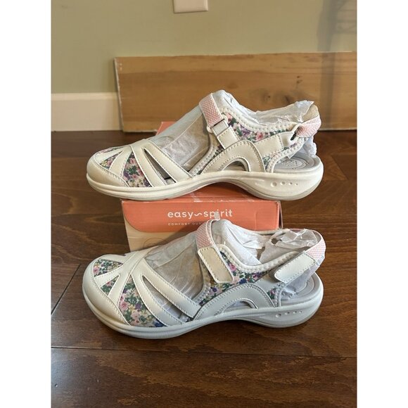 Easy Spirit Esplash Women's Water-Resistant Sport Sandals White Floral NEW 9.5 M - Picture 2 of 7